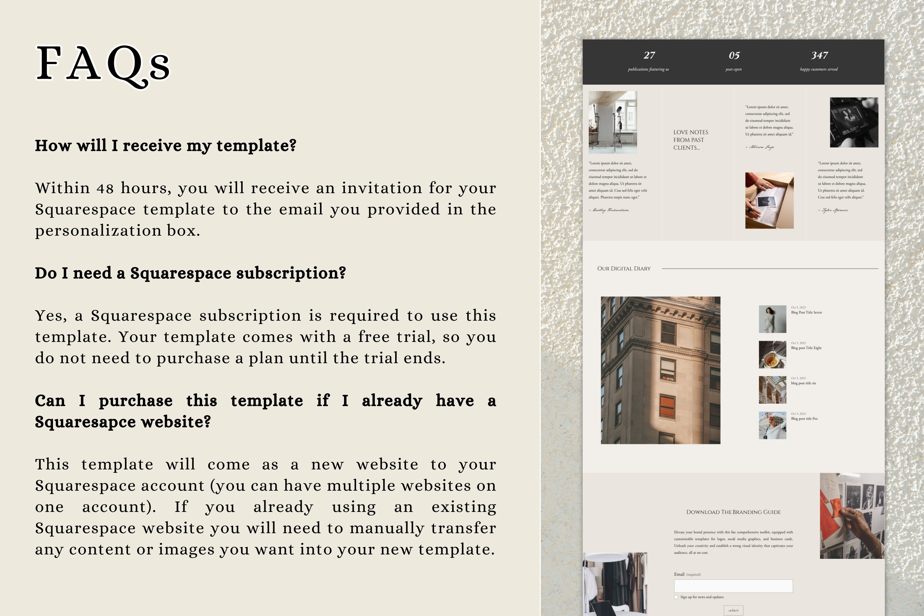 Squarespace Template, Squarespace 7.1 Photography Template, Squarespace ...