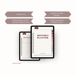 UNDATED Printable/Digitally Available Planner