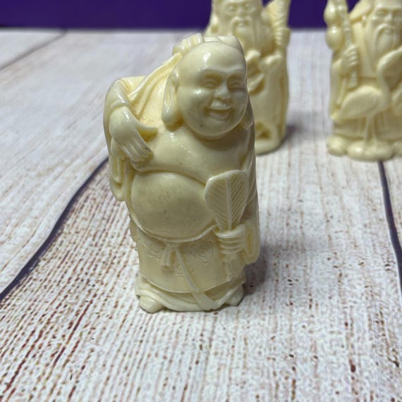 中国の神々の樹脂像 4 体セット 繁栄 / 幸運 / 長寿 / 幸福 - Etsy 日本