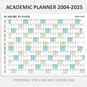 2024-2025 Academic Wall Calendar - September Start | MidYear Calendar | Monthly Planner | Academic Year Planner | Colorful Academic Calendar