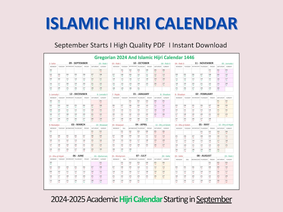 hijri-calendar-1446-ah-2024-2025-islamic-wall-calendar-color-coded-gregorian-dates-printable-pdf-download-in-giant-format-etsy