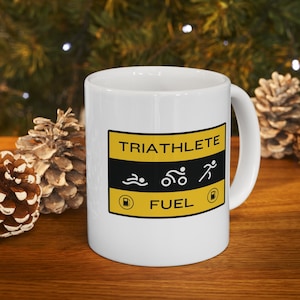 Triathlete Fuel Coffee Mug, Triathlon Gift for Coffee Lovers