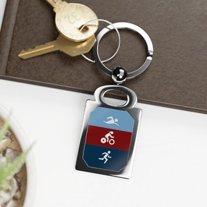 Icons Of Triathlon Keychain, Keyring Gift For Triathlete