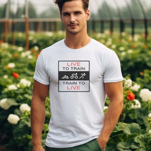 Triathlete Training T-shirt, Live to Train, Geschenk für Triathlet