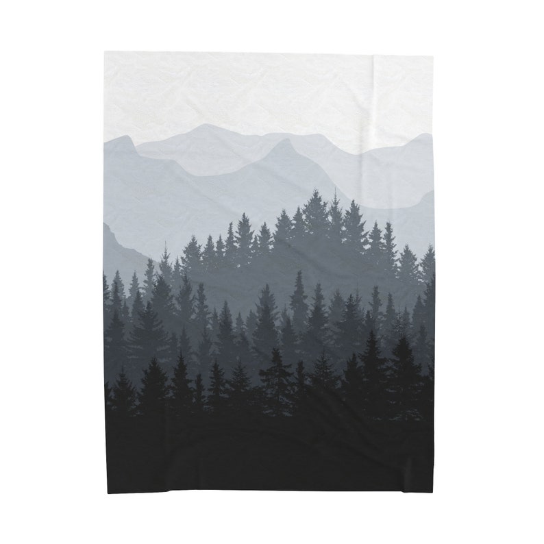 Mountain Forest Velveteen Blanket: Plush Throw for Mountain Lovers image 6