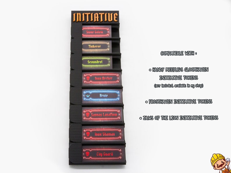 Gloomhaven Initiative Tracker Board | Turn Order Tracker | Frosthaven & Jaws of the Lion image 2
