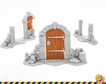 Gloomhaven doors, Magnetic detachable dungeon doors, Frosthaven, Jaws of the Lion, Role playing games, Boost your immersion