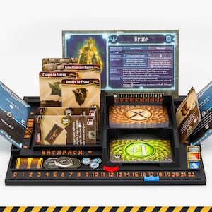 Tableau de bord du joueur pour Gloomhaven, Frosthaven, Mâchoires du Lion, Suivi des HP et de l&#39;XP du personnage, Rangement et organisateur
