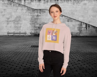 Tie-Dye Cropped Hoodie, Women's Cotton-Blend Relaxed Fit