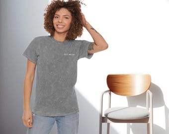 Rose Flower Mineral Wash T-Shirt | Retro 80s Style, Unisex Cotton Tee