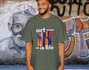 Art is Life Graphic Tee, Vibey Oversized T-Shirt