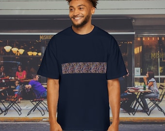 Paisley Pattern Comfort Tee – Oversized Heavy Cotton Shirt