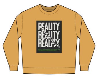 Urban Crewneck Sweatshirt, Reality Graphic, Boxy Fit
