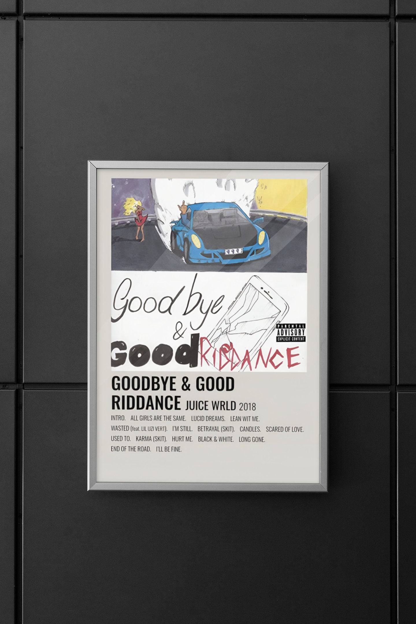 Juice Wrld - Goodbye and Good Riddance - Custom Air Force 1 - Hand