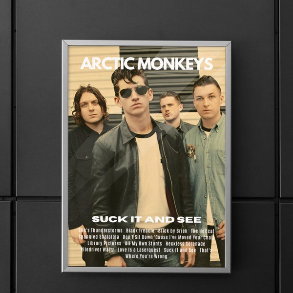 Arctic Monkeys | Arctic Monkeys Poster | Arctic Monkeys Album Poster | Suck It and See Album Poster | Wall Art