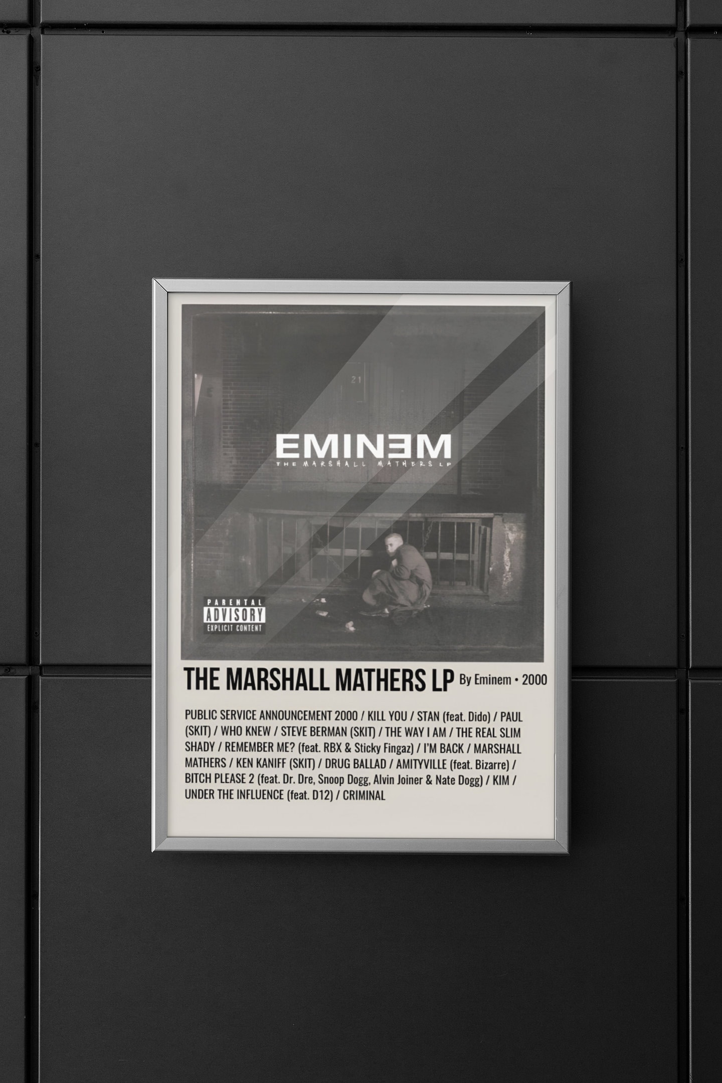 Eminem poster: The Marshall Mathers LP vintage album flat (1999)