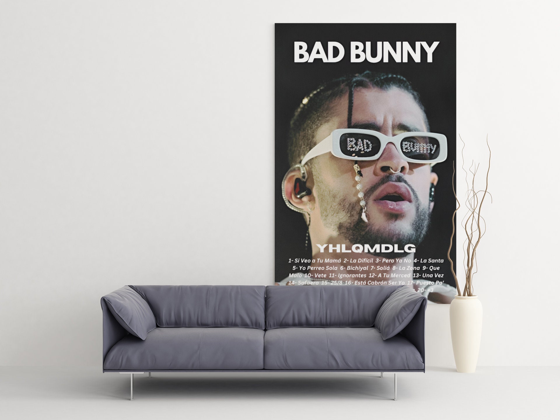 Bad Bunny poster, Bad Bunny Gifts, Poster gift, Pop music poster