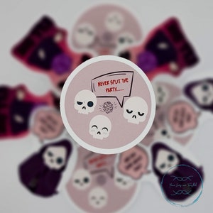 Splittere nie die Party... || Einzelner matter Aufkleber || D&D Liebhaber || Geschenk für Nerds || Sticker für Dungeon Master