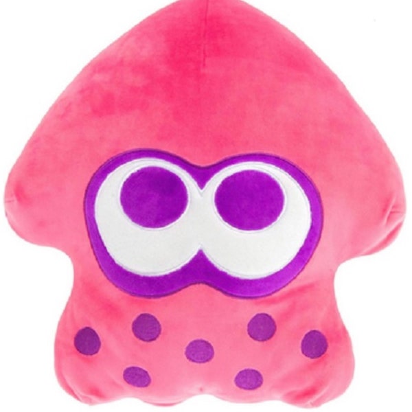 Club Mocchi-Mocchi- Nintendo Splatoon 3 Plush — Neon Pink Inkling Squid Plushie
