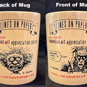 2-Sided Mug R. Crumb &quot;Drawing Comics Is Fun / Oh Boy!&quot;  Robert Crumb Underground Comics Comix Sequential Art