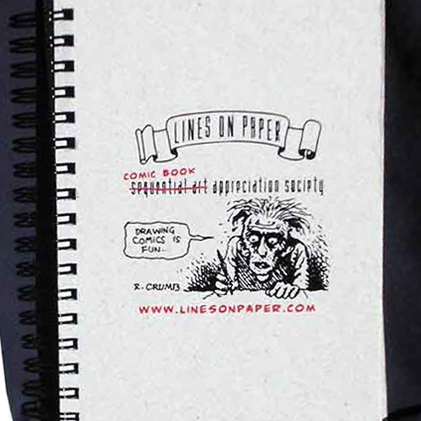 R. Crumb "Drawing Comics Is Fun" Underground Comics Notebook - Lines On Paper Comics and Sequential Art Appreciation Society