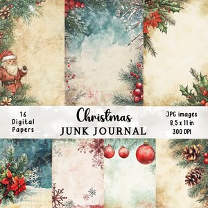 Vintage Christmas Junk Journal Pages: Holiday Ephemera (Digital Download)