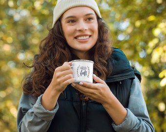 Hello Fall Enamel Mug