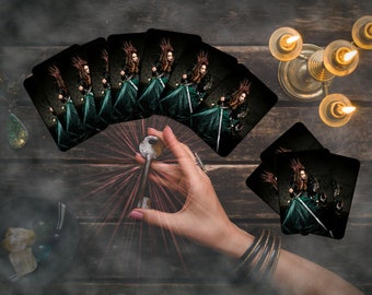 Green Queen Playing Cards
