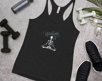 Namaste Skeleton Women's Racerback Tank