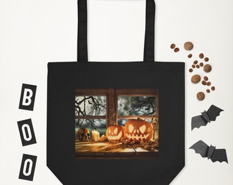 Jack-O-Lantern Halloween Tote Bag