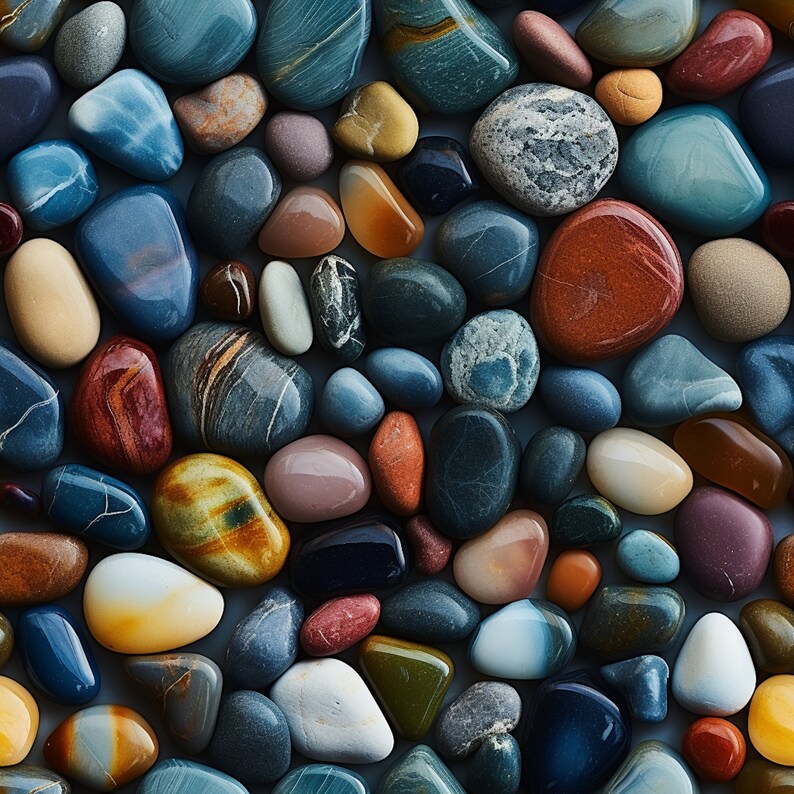 Scrapbook Rocks Polished Rocks Seamless Digital Paper: 12x12 Scrapbook Designs (instant ...