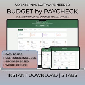 Budgetteren met salarisplanner | Interactief dashboard | Geen abonnement | Beginnersvriendelijk | Sjabloon voor financiële planner