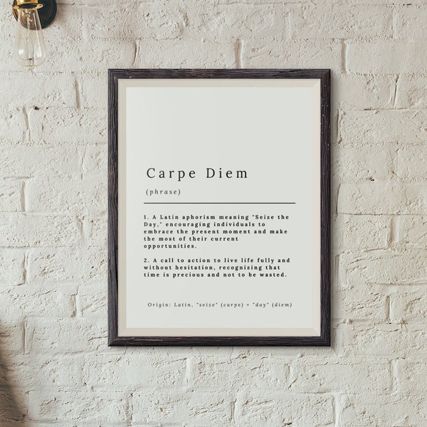 Carpe Diem: Dictionary Edition - Digital Print