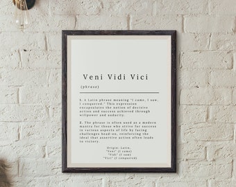 Veni, Vidi, Vici: Dictionary Edition - Digital Print