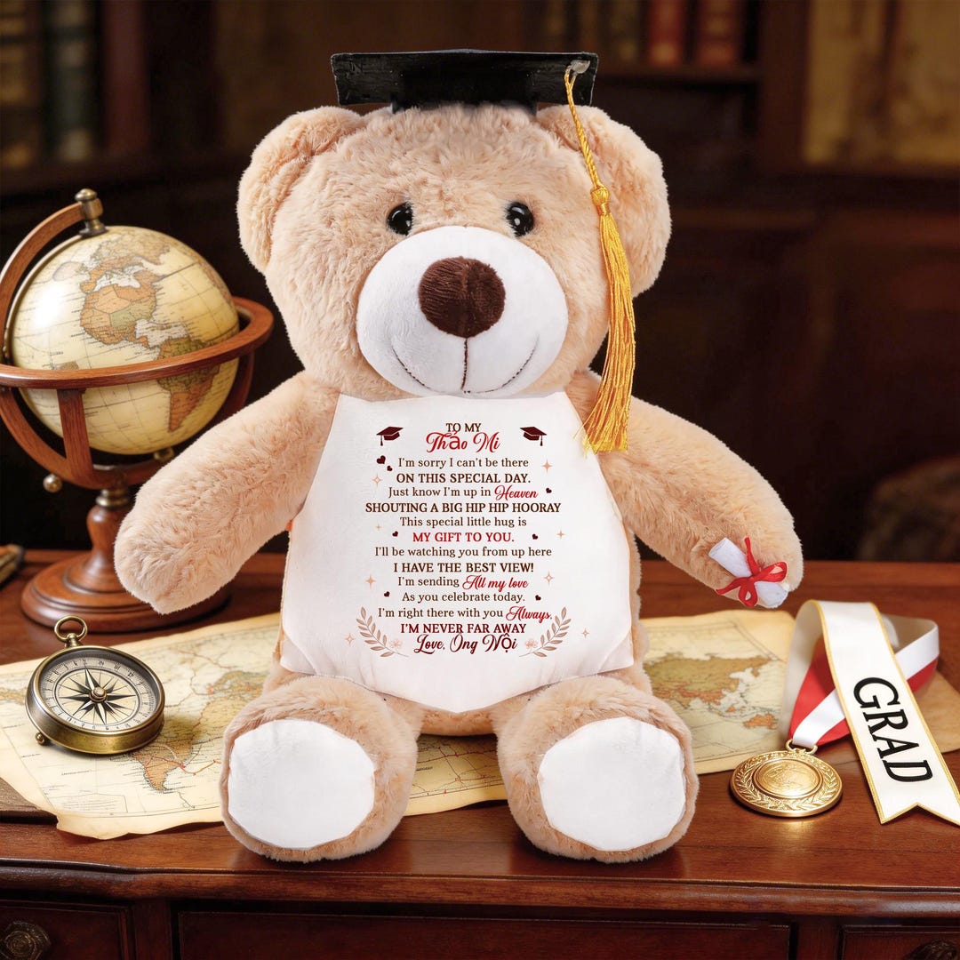 Memorial Graduation Teddy Bear 2026,heaven Sent Hug Grad Gift,custom ...