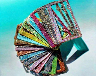 Custom epoxy license plate frame glitter personalized car accessory