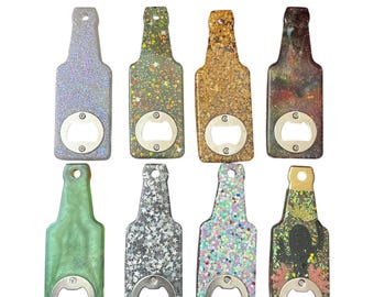 Abrebotellas de resina epoxi hecho a mano – Herramienta de bar única de resina – Regalo para él – Decoración de bar personalizada
