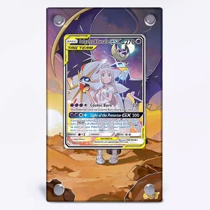 Estuche protector para cartas Pokémon Solgaleo y Lunala GX 216/236 con ilustraciones extendidas