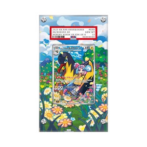 Kilowattrel de Iono - 104/100 - Estuche protector de cartas con ilustraciones extendidas de Pokémon PSA