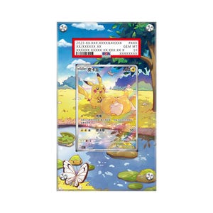 Pikachu & Psyduck 171/151 - Pokémon PSA Extended Artwork Protective Card Display Case image 1