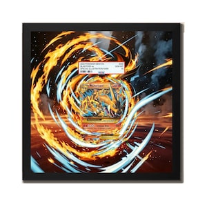 Mega Charizard-ex - 13/108 - Marco metálico con ilustración extendida