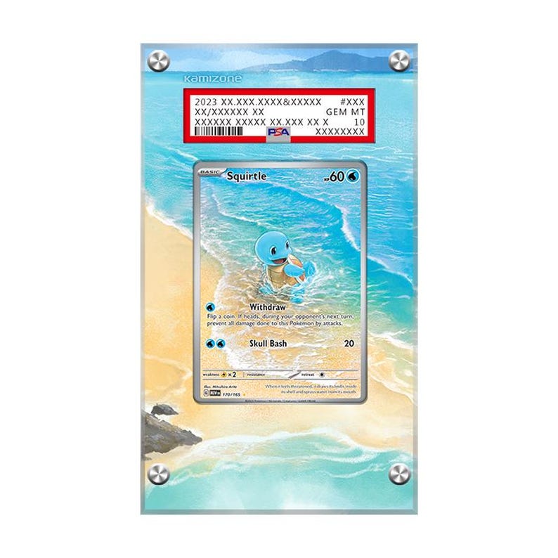 Squirtle 170/165 - Pokémon PSA Extended Artwork Protective Card Display Case image 1