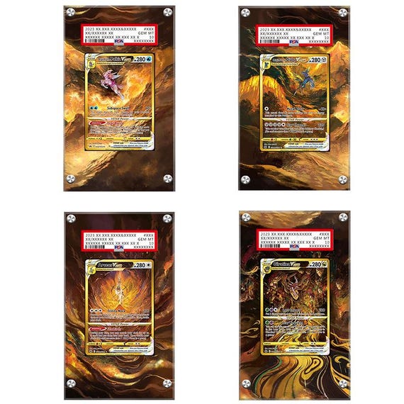 Crown Zenith Gold Cards Set - Pokmon PSA Extended Artwork Protective Card Display  Case - Etsy