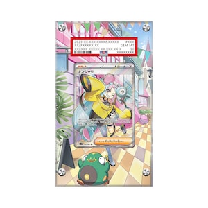Estojo de exibição de cartas protetoras com arte estendida PSA Pokémon Iono 254/193