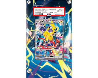 Pikachu Ex 001/030 - Estuche protector para tarjetas con ilustraciones extendidas de Pokémon PSA