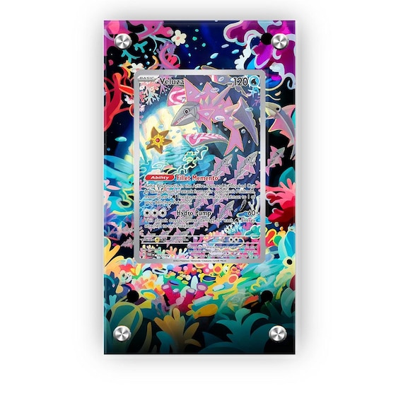 veluza pokemon card 192/182 - Pokémon Extended Artwork Protective Display Case Paradox Rift Type Veluza 2023 Scarlet & Violet: