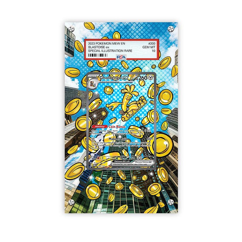 Gholdengo ex 164/131 - Estuche protector para cartas Pokémon con ilustración extendida PSA imagen 1