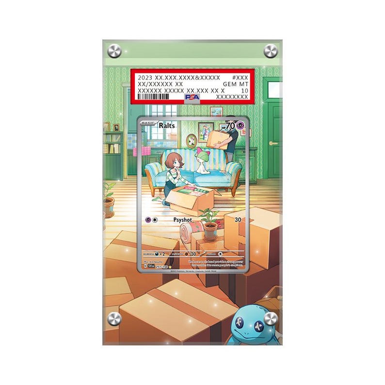 Ralts 211/198 - Pokémon PSA Extended Artwork Protective Card Display Case image 1