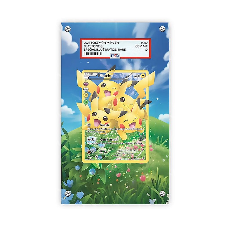 Pikachu RC29/RC32 - Pokémon PSA Extended Artwork Protective Card Display Case image 1