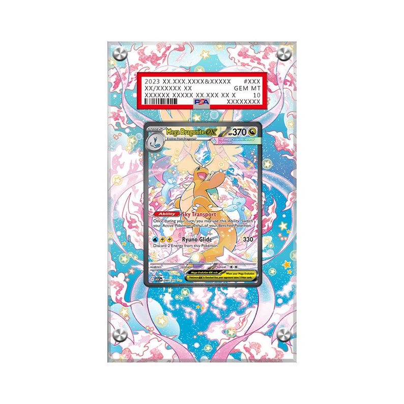 Mega Dragonite ex 290/217 - Pokémon PSA Extended Artwork Protective Card Display Case image 1